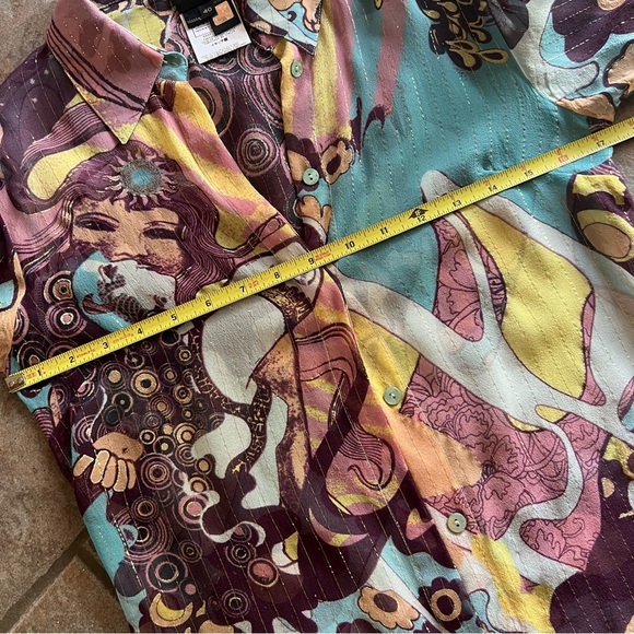 NWOT JUST CAVALLI ROBERT CAVALLI Rare Blouse & Tank Set - Picture 12 of 16